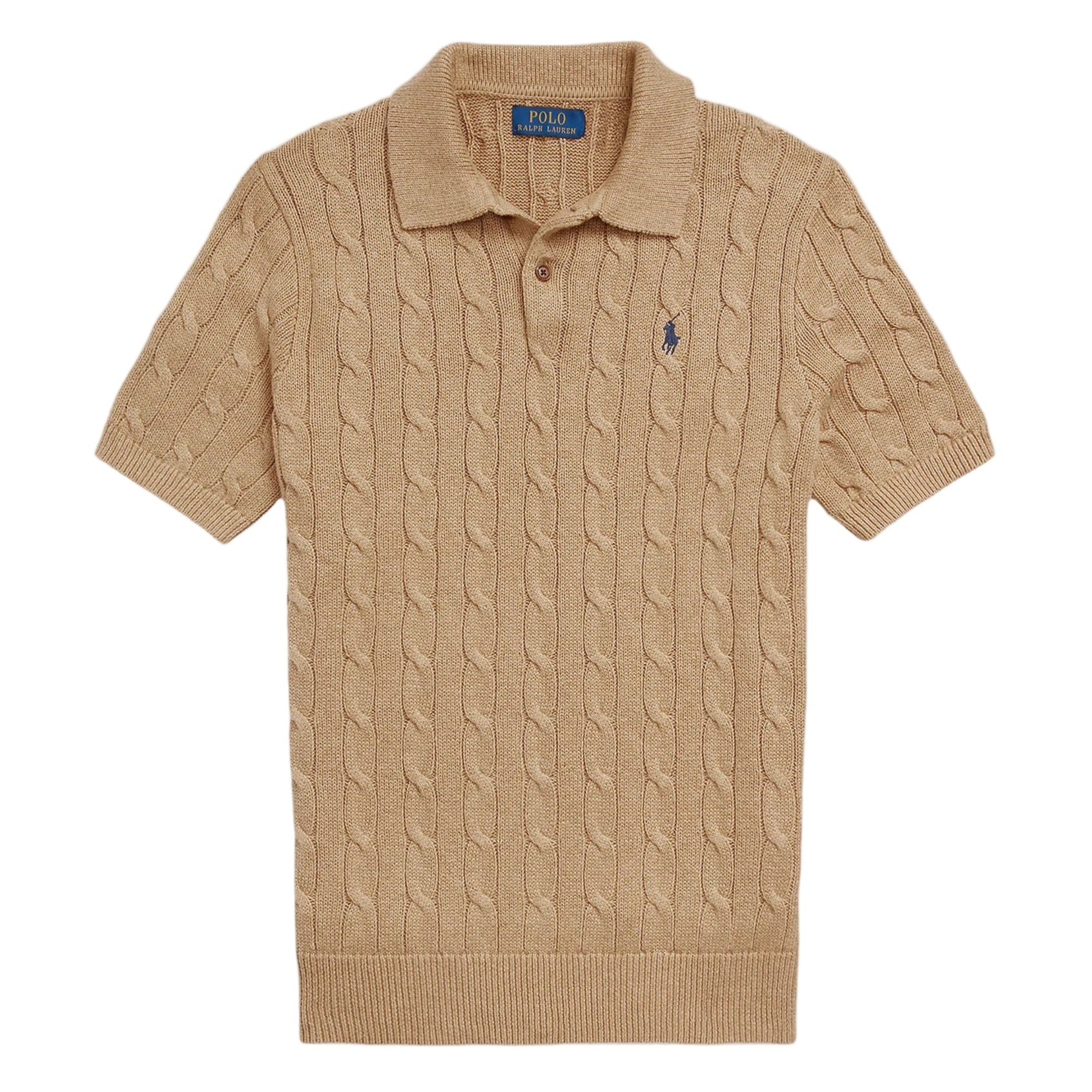 Ralph Lauren Knitted Polo T-Shirt Brown