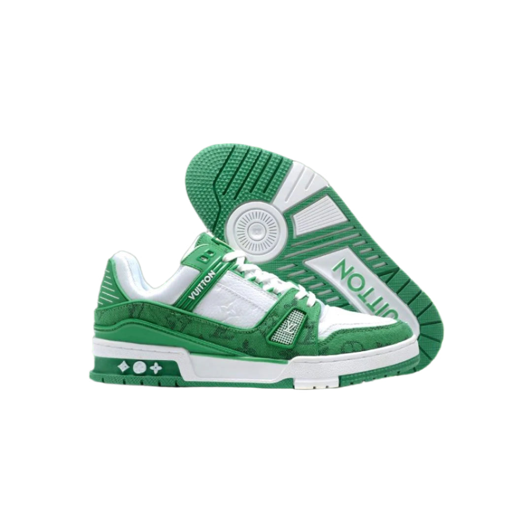 Louis Vuitton LV Trainer Green Monogram Denim