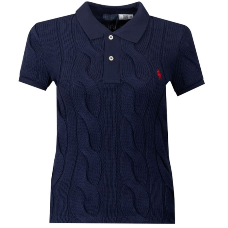 Ralph Lauren Knitted Polo T-Shirt Navy
